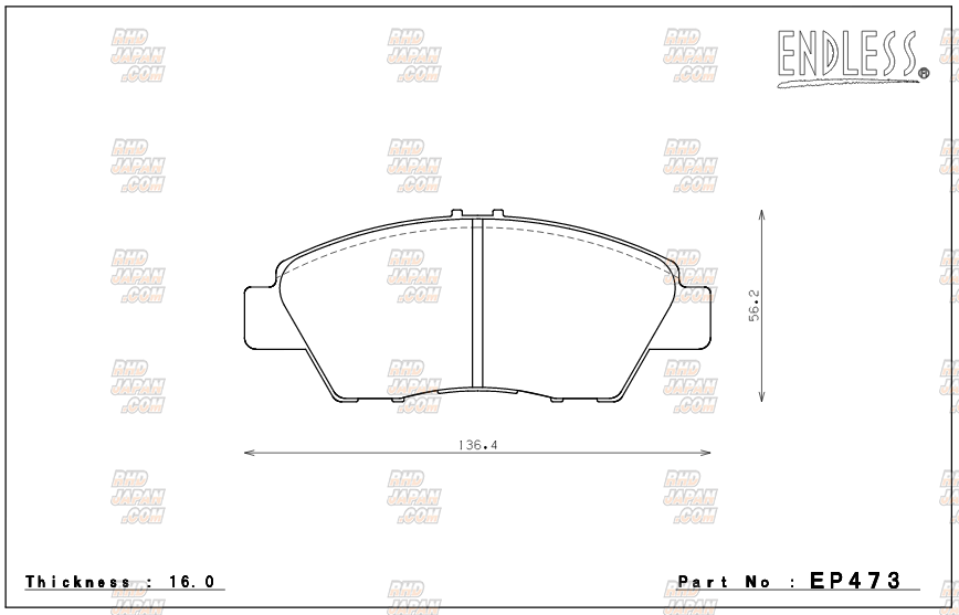 Endless Brake Pads Front Set Type Super Street M-Sports SSM Plus - CR-Z Fit Freed Grace Insight Shuttle
